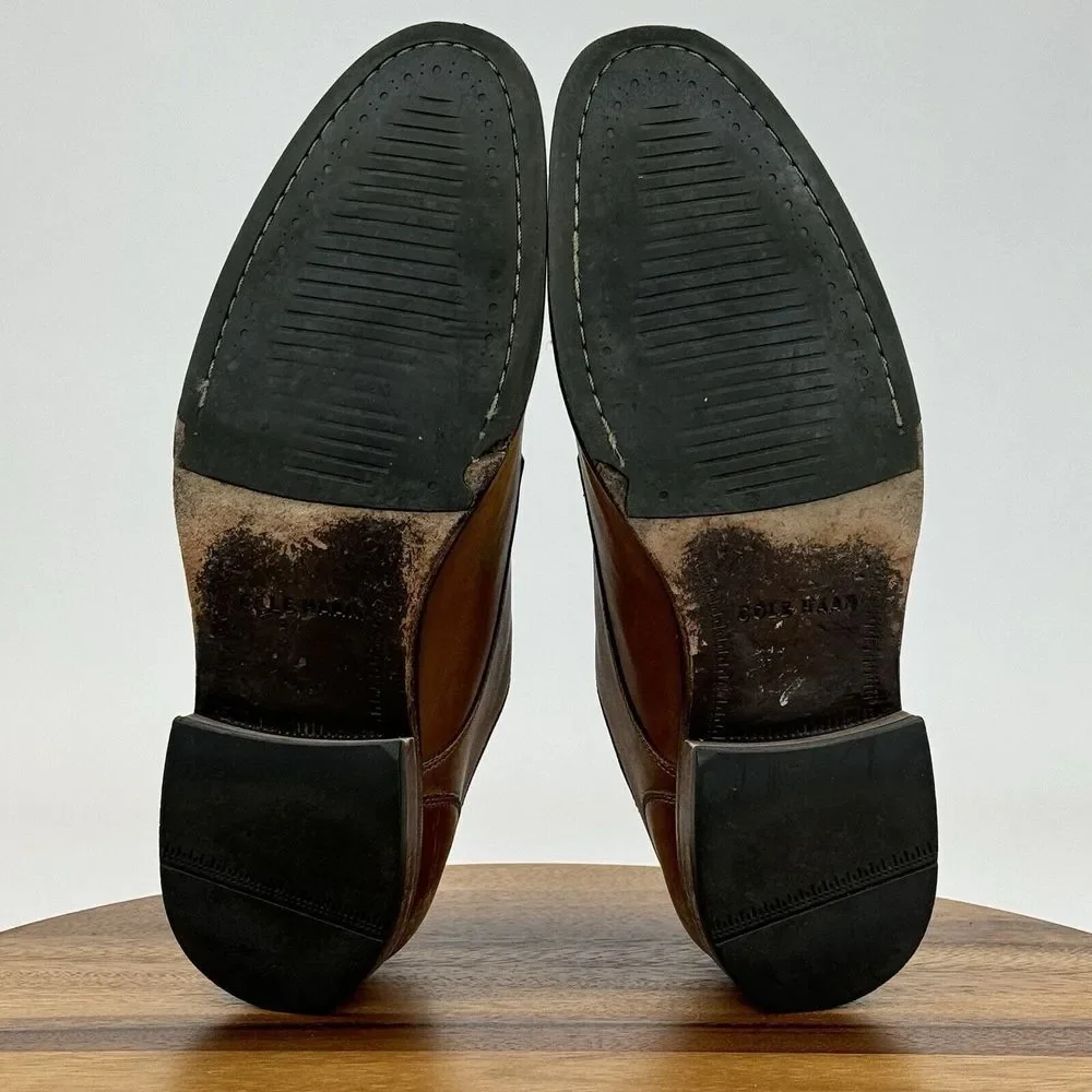 Mens Cole Haan Benton II Cap Toe Ox British Brown Leather‎ Oxfords Shoes Size 10